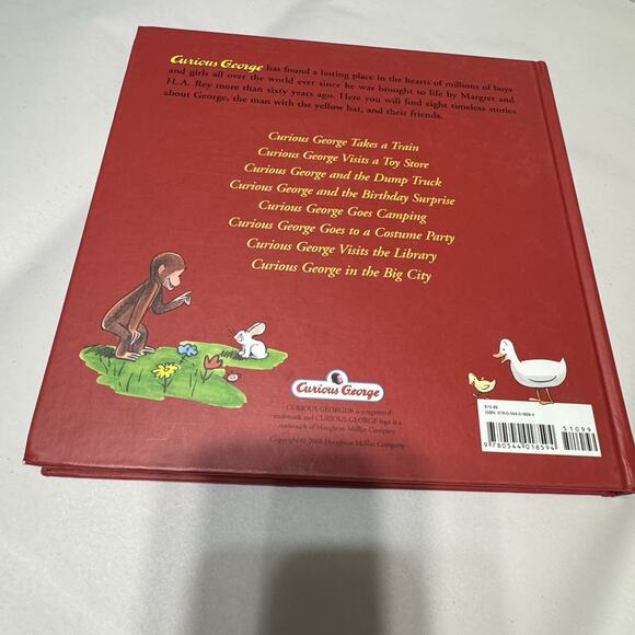 A Treasury of Curious George 8 Stories Margret & H.A. Rey Hardcover W/ Plush Toy - Picture 10 of 10